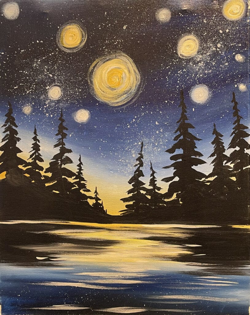 Events For April 2024 CANVAS Paint Sip Studio   Starry River 814x1024 